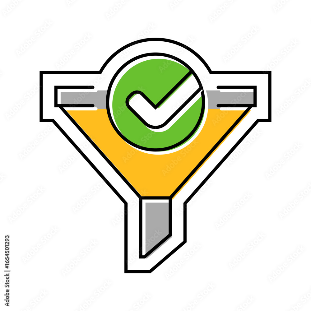 Poster built filter color icon vector illustration