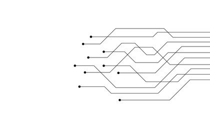 Abstract futuristic circuit board Illustration, Circuit board with various technology elements. Circuit board pattern for technology background. Vector illustration