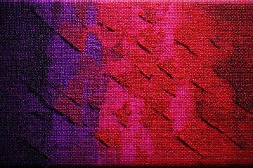 Abstract canvas art, vibrant crimson and violet hues, textured, diagonal lines