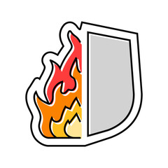 flame retardant color icon vector illustration