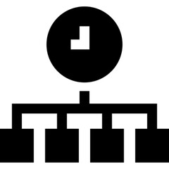 Obraz premium Time Management Clock Vector Icon