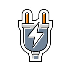 rechargeable color icon vector illustration