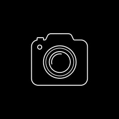 Camera Icon: A sleek, minimalist camera icon set against a stark backdrop, embodies the essence of photography, creativity, and visual storytelling. 