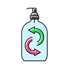 refillable soap bottle color icon vector illustration