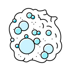 soap foam bubbles color icon vector illustration