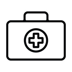 First aid kit icon with medical cross symbol