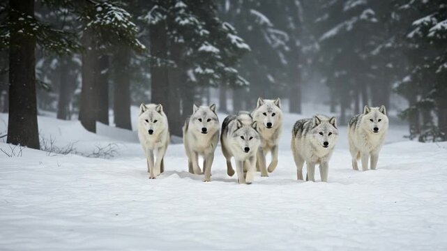 Arctic Wolf in a Snowy Mountain Landscape Stock Image - Image of arctic
