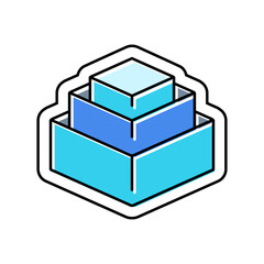 stackable design color icon vector illustration