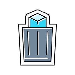 easy disposal color icon vector illustration