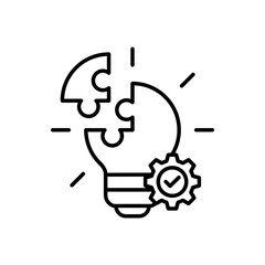 Problem Solving Icon Vector Illustration Line Version