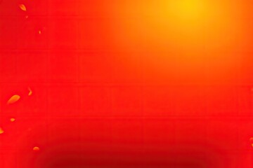 Vivid red backdrop with scattered golden flakes