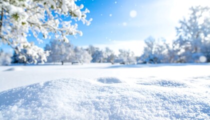 Fototapeta premium Snowy winter landscape