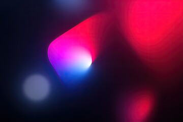 Abstract shape bathed in vibrant, glowing colors