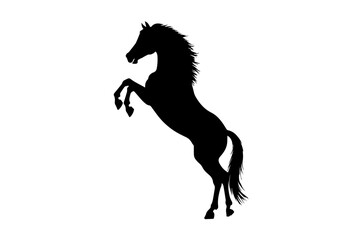 horse dancing  playing silhouette