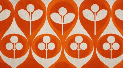 Mid-Century Modern Floral Pattern