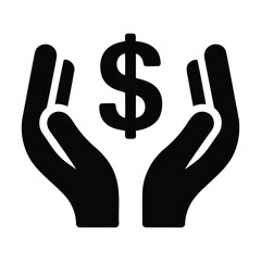 Hands holding a dollar sign symbolizing financial security and wealth management