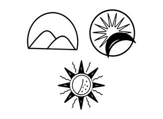 sun symbol vector illustration