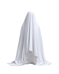 Fototapeta premium Spooky ghost costume isolated on transparent background