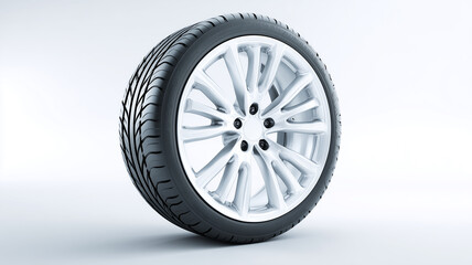 Obraz premium Car wheel with tire and transparent background