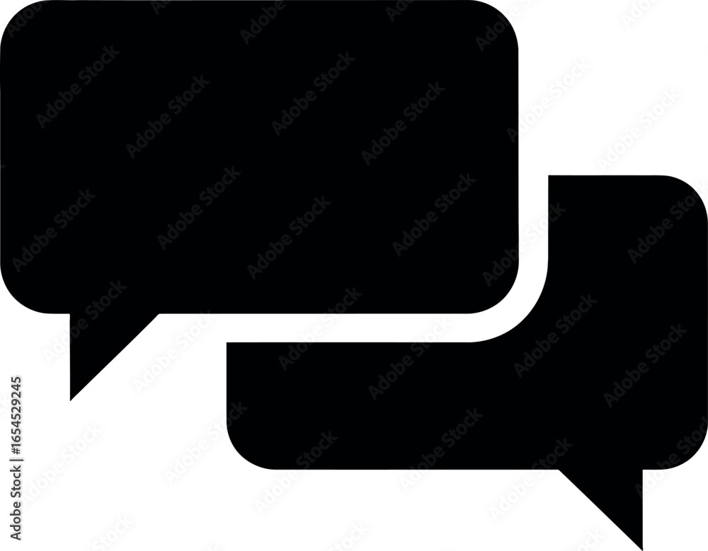 Poster vector art of speech bubble icon isolated on white background transparent background