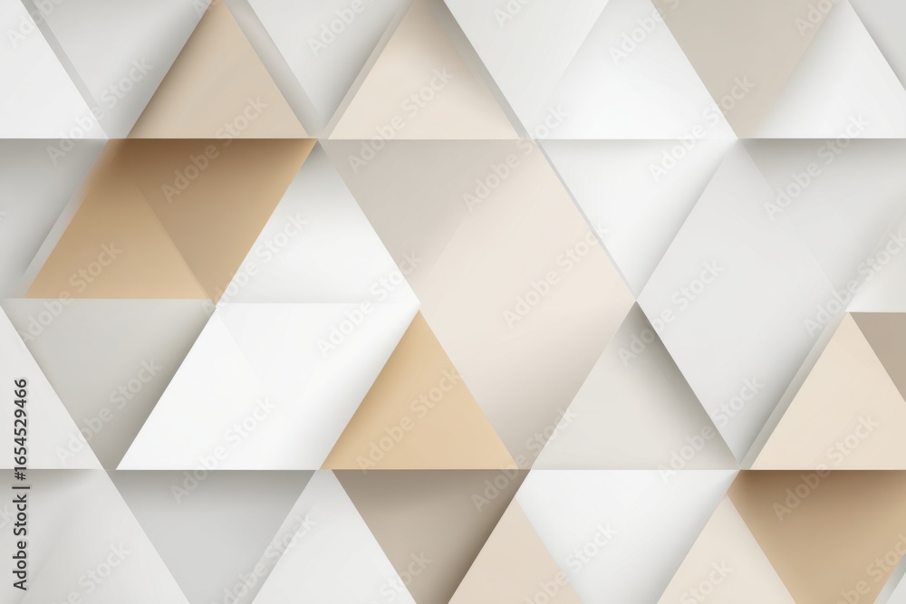 Poster geometric triangles in soft neutral tones for modern design