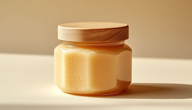 Sugar-Based Body Exfoliator in Skincare Container - Powered by Adobe