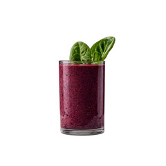 Refreshing Blueberry Spinach Smoothie in Glass