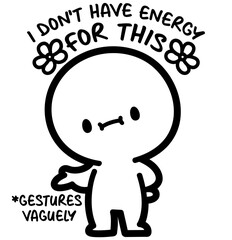 low social battery - layered cut file - mental health sticker