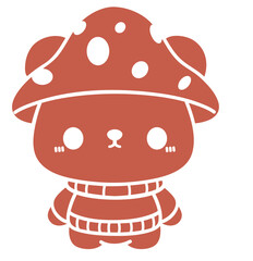 cute teddy bear autumn - layered cut file - autumn clipart