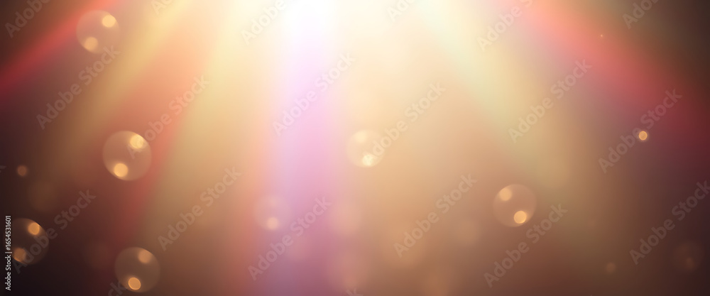 Poster rainbow bokeh bubble scene