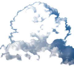Fototapeta premium Dramatic Blue And White Cumulus Cloud Formation Isolated On Transparent Background