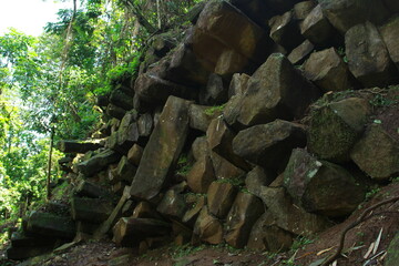 stack old stone tropical forest