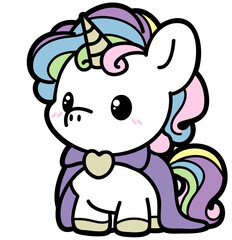 cute wizard unicorn - layered cut file - fantasy clip art