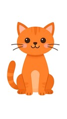 Obraz premium Cute orange cat cartoon