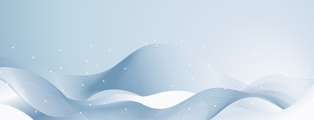 Serene abstract background featuring smooth, gradient waves in blue tones with subtle sparkling highlights, ideal for refined presentations, wellness brands, and elegant designs.