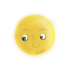 happy smiley face full moon 