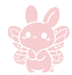 cute bunny with butterfly wings
