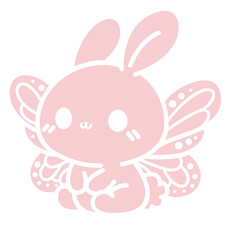 cute bunny with butterfly wings