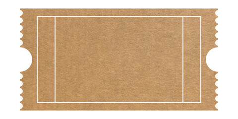 Vintage ticket template with copy space.