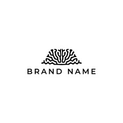 ILLUSTRATION PLANT ROOTS BLACK COLOR LOGO ICON ECO NATURE TEMPLATE SIMPLE DESIGN ELEMENT VECTOR