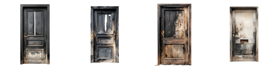 Distressed and Weathered Doors: Grunge Textures and Decay