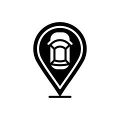 Location Service Icon Vector Illustration Glyph Version