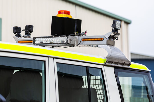 light bar fitted to top of mining fleet vehicle in the Hunter Valley