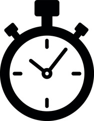 Vector art of stopwatch time clock timer speed measurement count second minute hour watch isolated on white background transparent background
