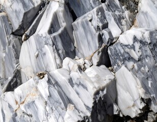 Close up beautiful natural stone texture, showing white and gray marble