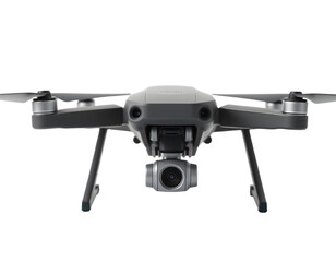 Fototapeta premium Modern drone with gimbal camera on black background