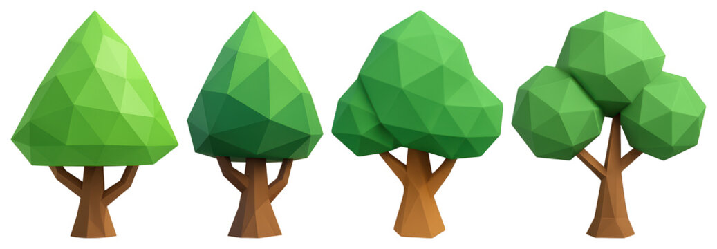 Geometric trees with polygonal design