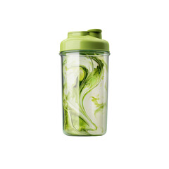 Green Swirl Smoothie in Shaker Bottle