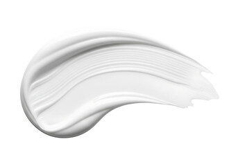 A cosmetic cream, lotion, or paint smear swatch with a rich texture. Isolated on transparent background, png