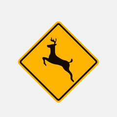 warning sign on a white background